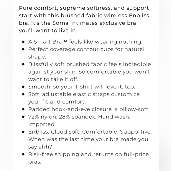 Soma Enbliss Wireless Bra - Picture 6 of 6